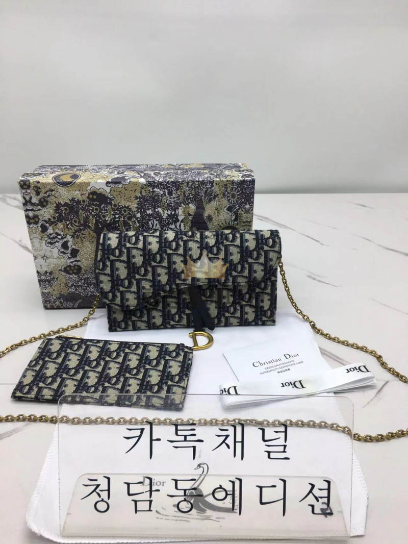 [정품동일가죽] 디올 오블리크 WOC 새들백 미니 최고퀄