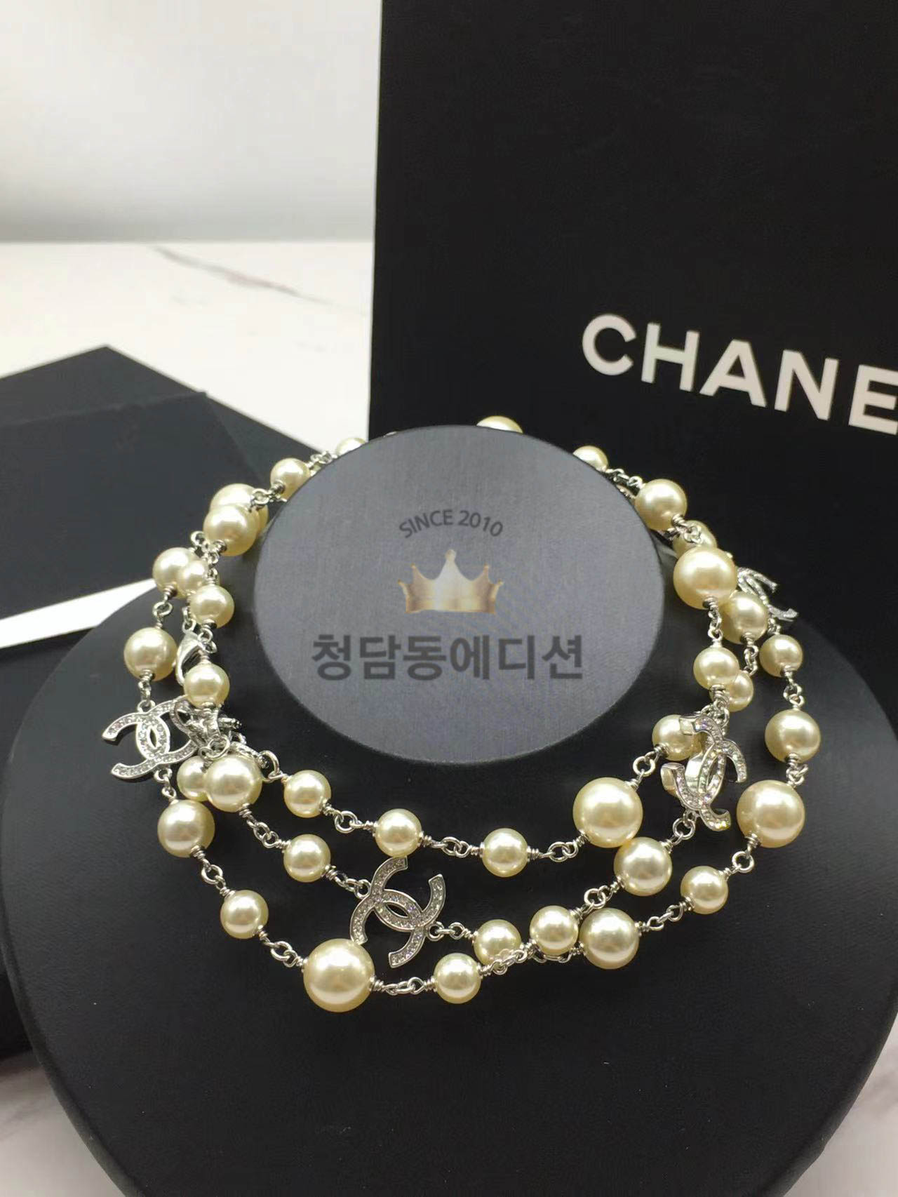 샤넬 롱 진주 목걸이