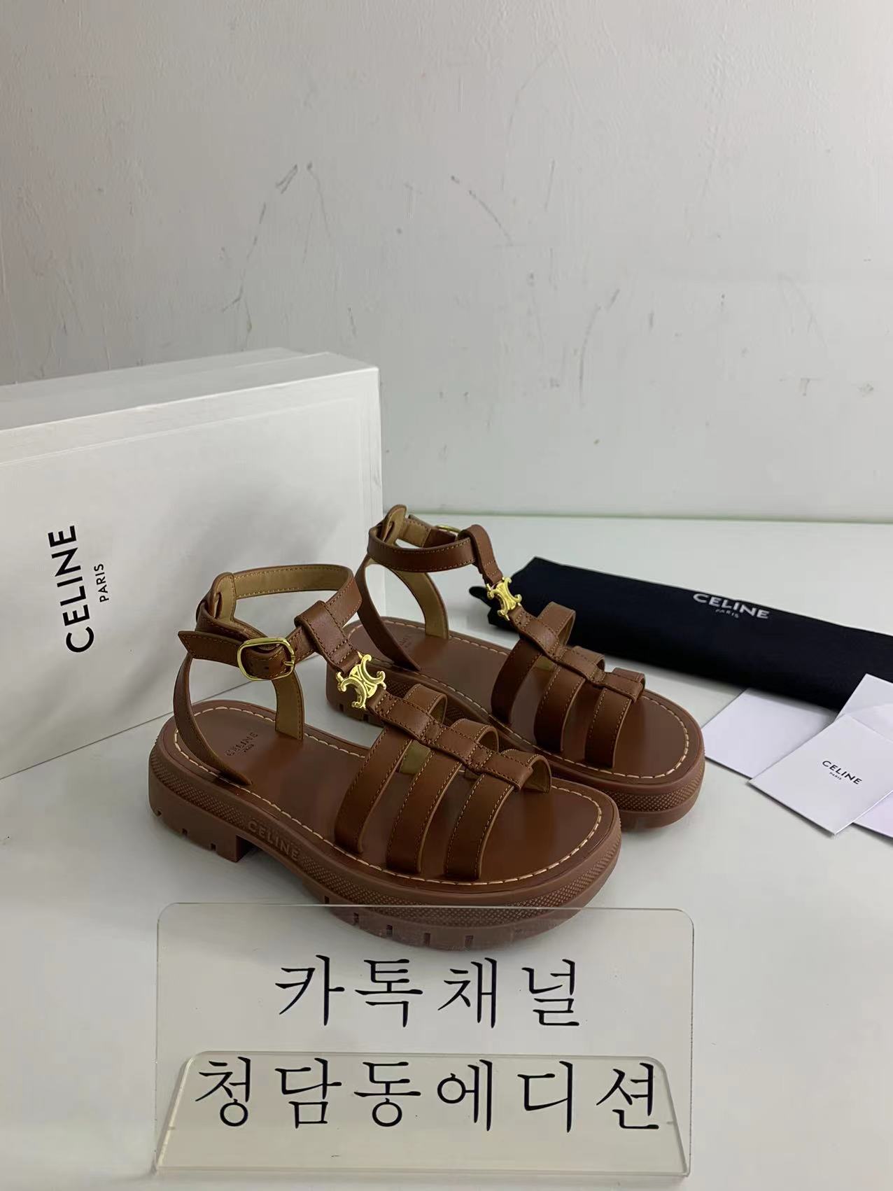 셀린느 벨크로 샌들 (4color)