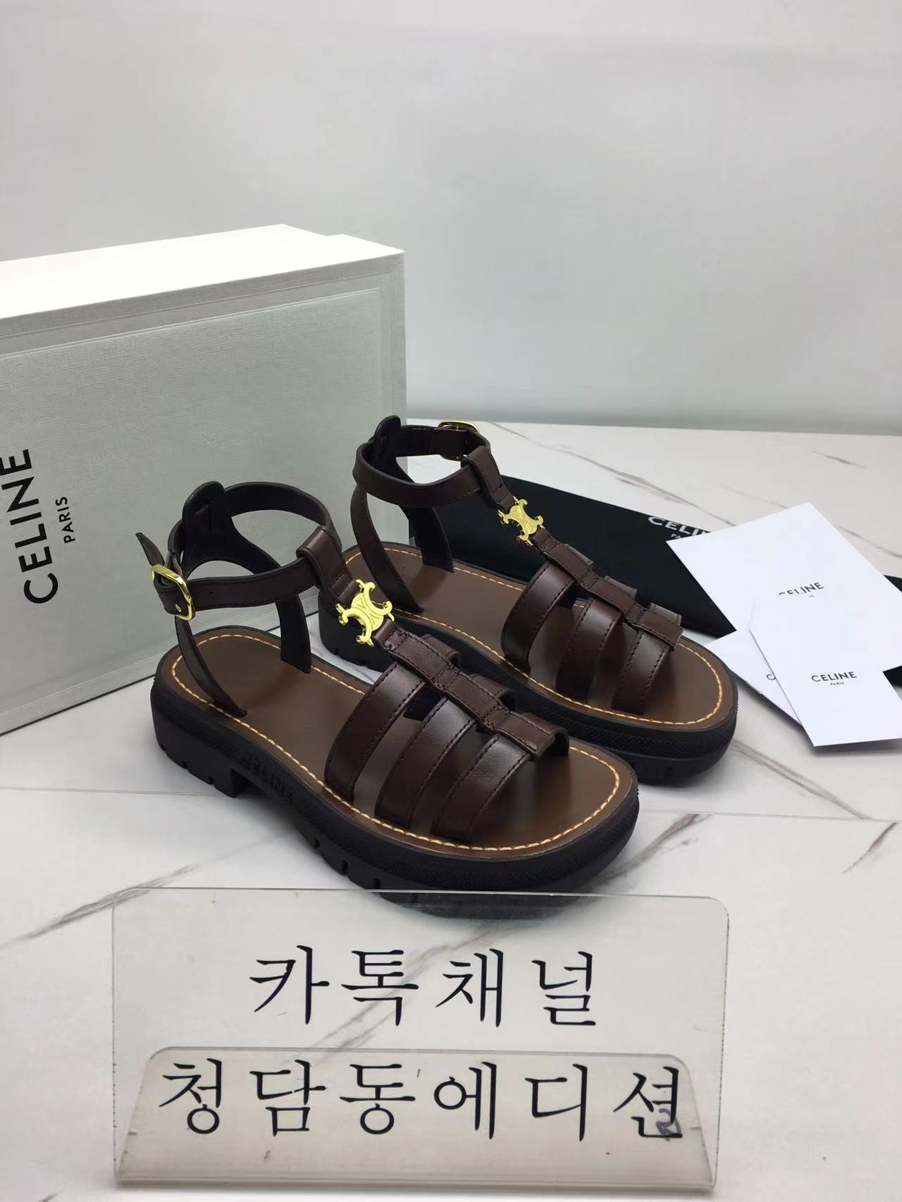 셀린느 벨크로 샌들 (4color)