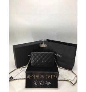샤넬 클래식 플랩 woc 체인 윌릿 금장 (마그네틱 버클) (하이엔드급)