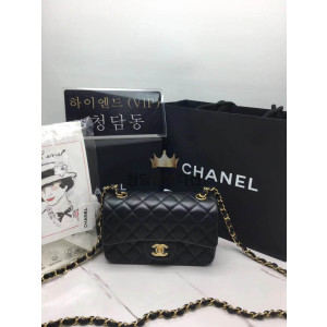 샤넬 클래식 램스킨 플랩백 뉴미니 금장 (upgrade ver.)