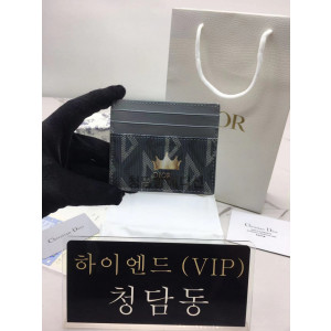 디올 CD 다이아몬드 패턴 카드홀더