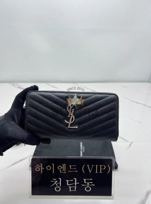 생로랑 모노그램 마틀라세 지퍼 장지갑 358094