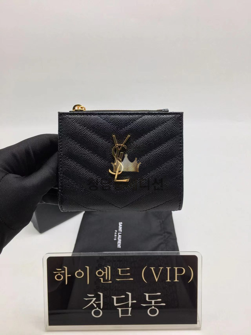생로랑 모노그램 지퍼 카드 케이스 517045