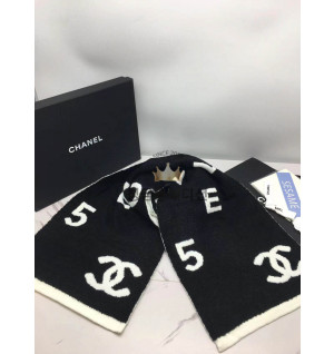 샤넬 울 캐시미어 실크 머플러