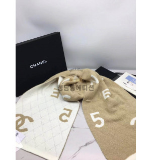 샤넬 울 캐시미어 실크 머플러