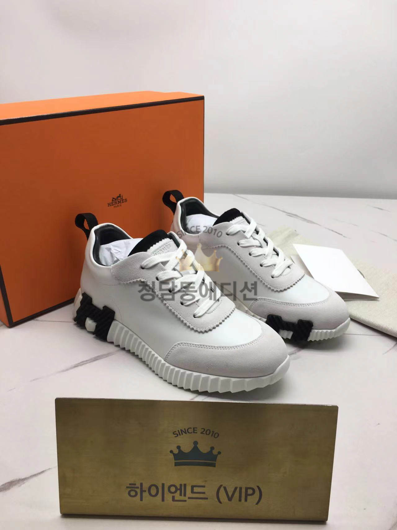 에르메스 바운싱 스니커즈 (신발끈 네이비) (남녀공용)