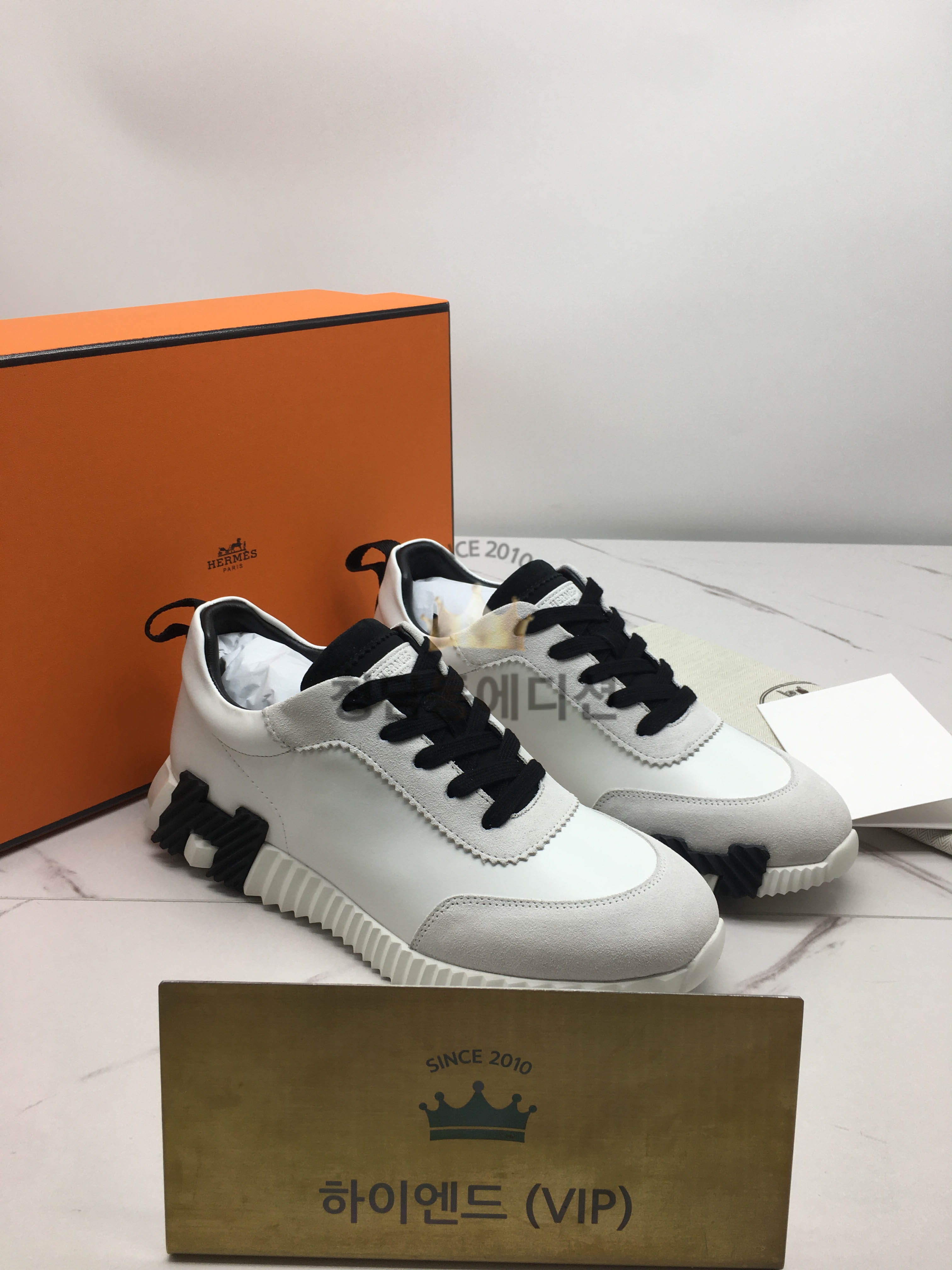 에르메스 바운싱 스니커즈 (신발끈 블랙) (남녀공용)