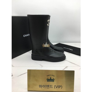 샤넬 cc로고 레인부츠