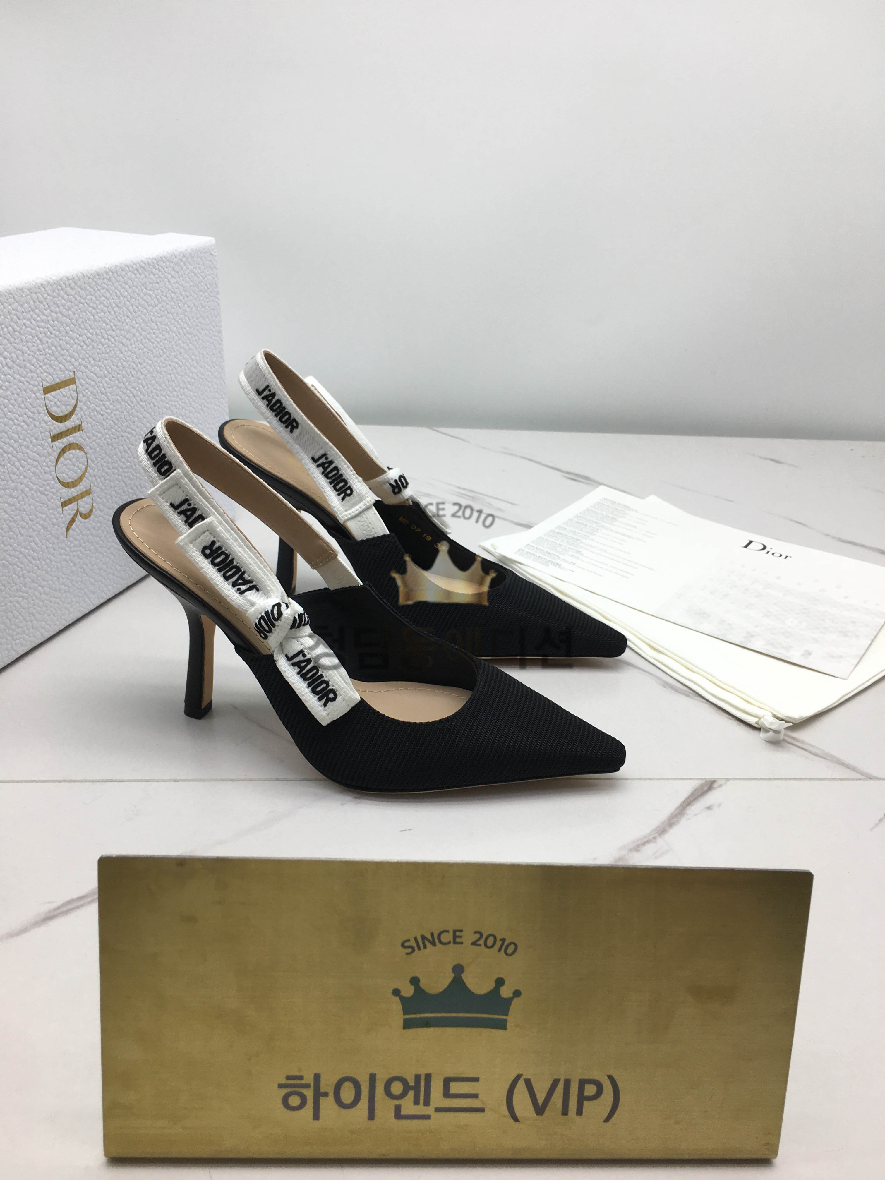 디올 j'a dior 슬링백 하이 힐 (내부각인 버전)
