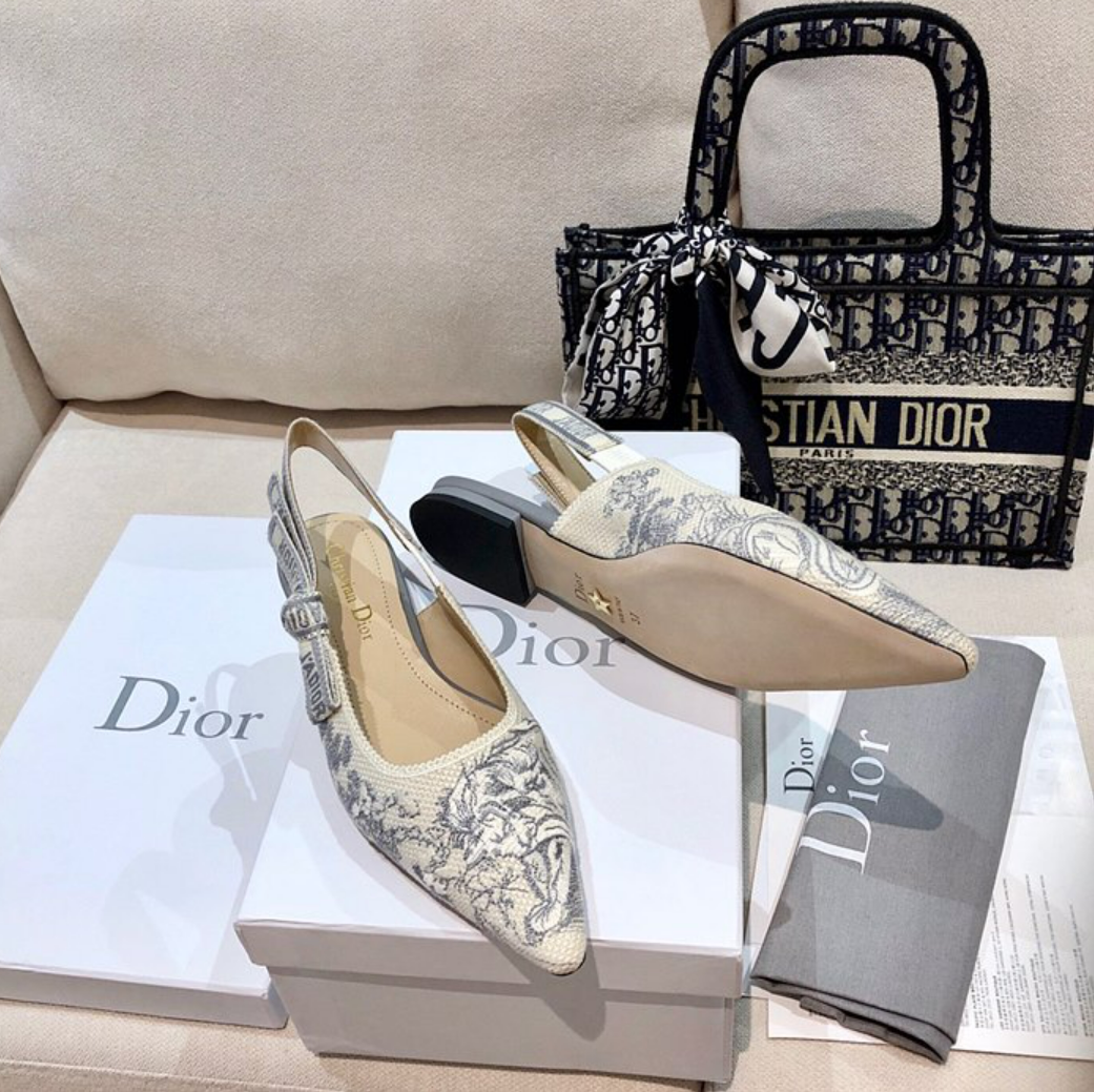 디올 j'a dior 슬링백 플랫