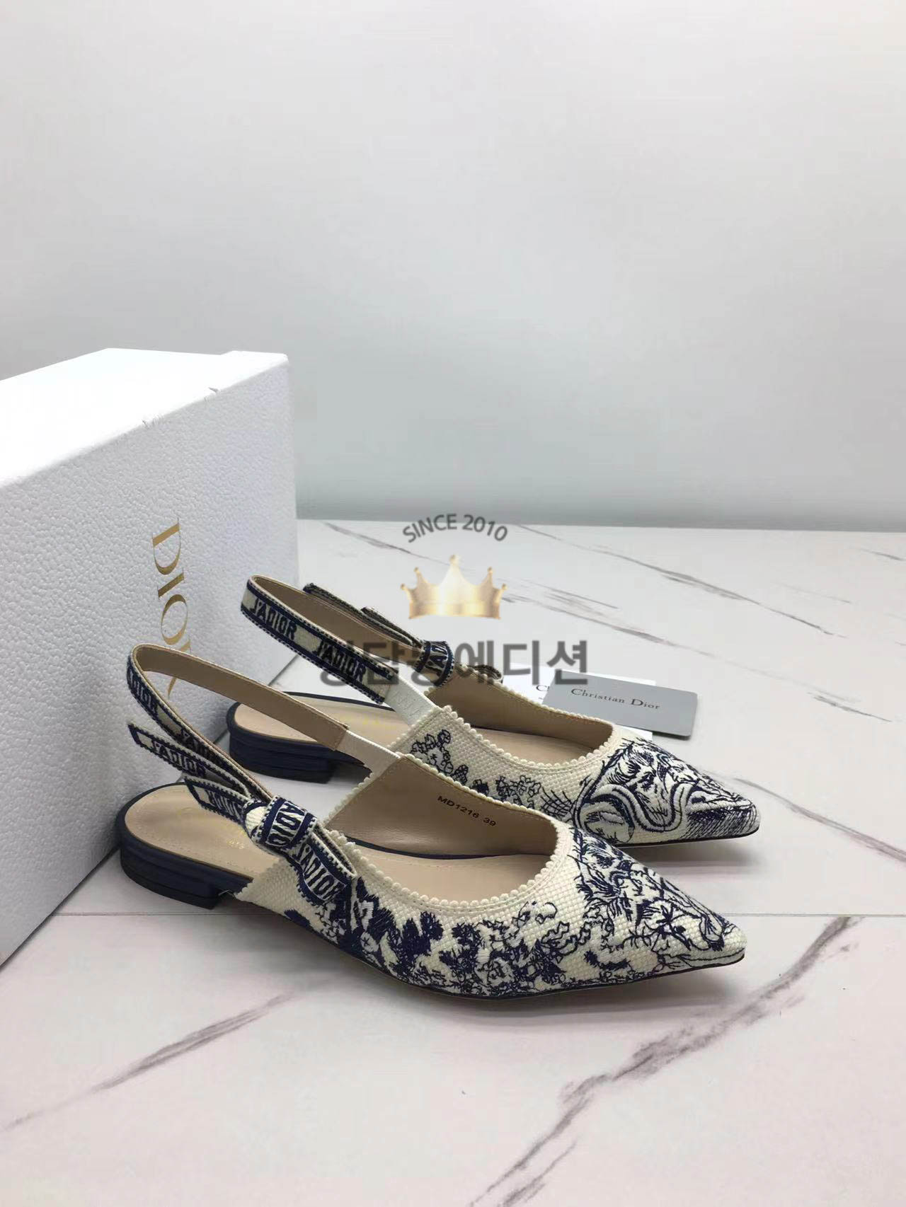 디올 j'a dior 슬링백 플랫