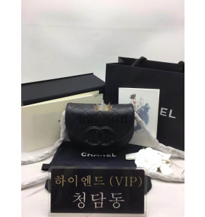 샤넬 23P CC로고 미니 메신저백 (컬러 핑크, 블랙)