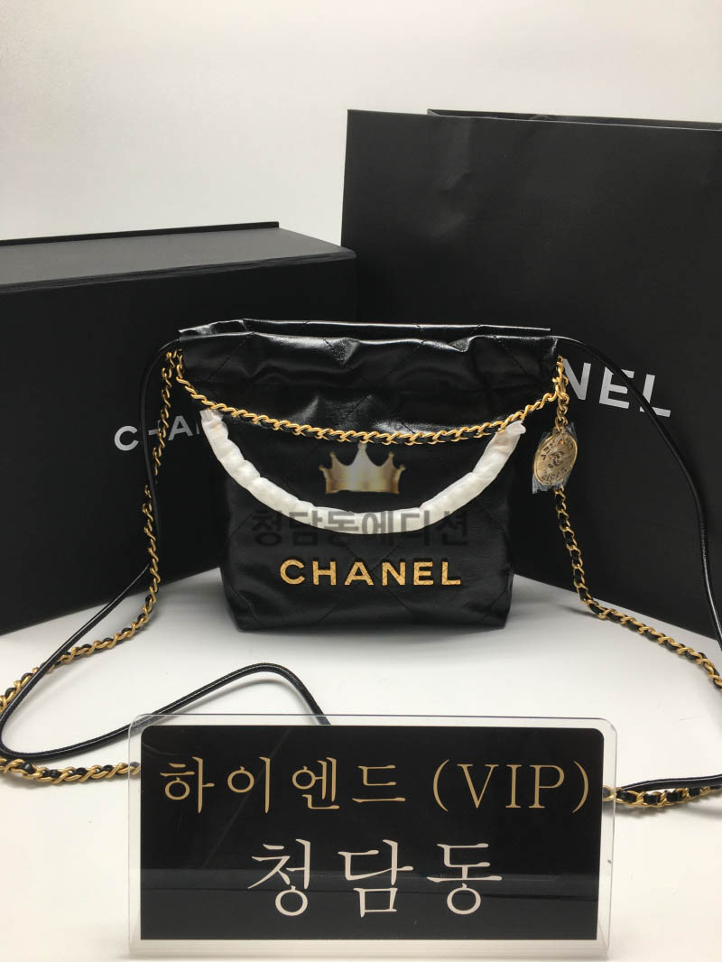 샤넬 22K 펄 체인 미니 22백