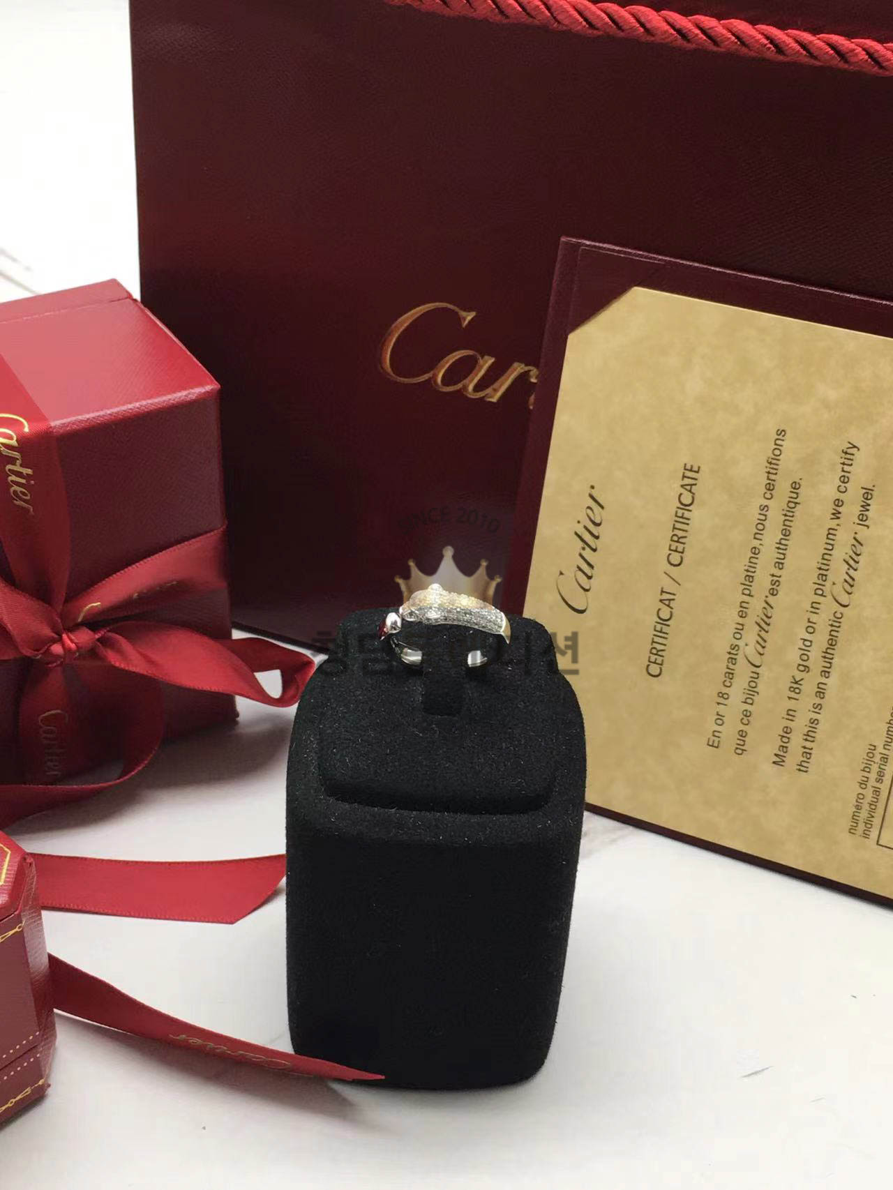 까르띠에 팬더드 링 (컬러 화이트골드, 로즈골드) (V-gold소재)