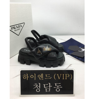 프라다 모놀리스 나파 샌들 (컬러 블랙, 화이트)