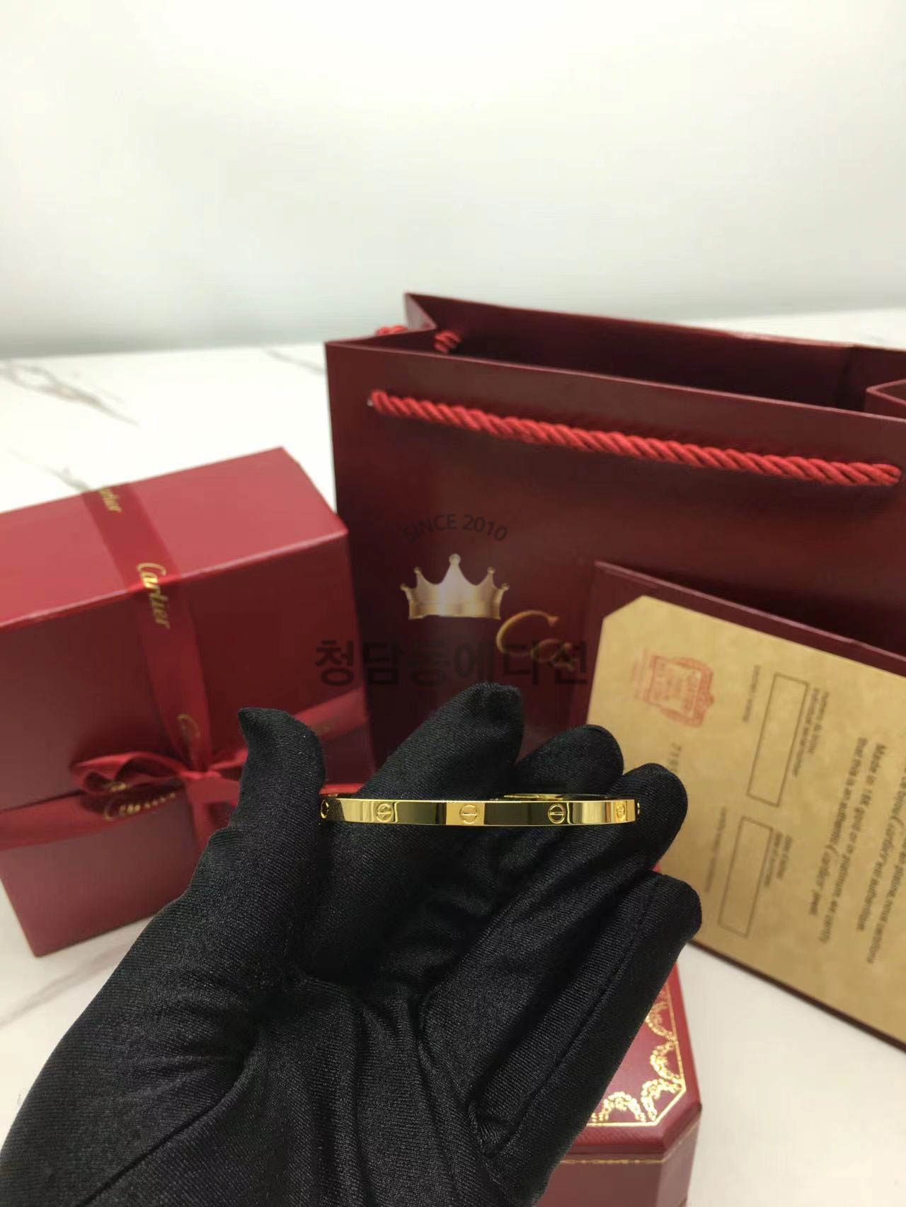 까르띠에 러브 팔찌 SM (V-gold소재) (3COLOR)