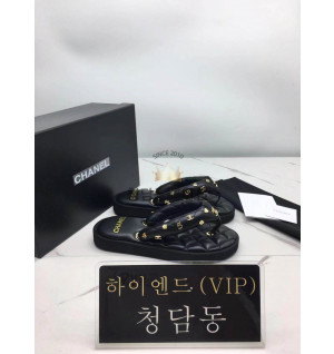 샤넬 CC로고 퀄팅 샌들
