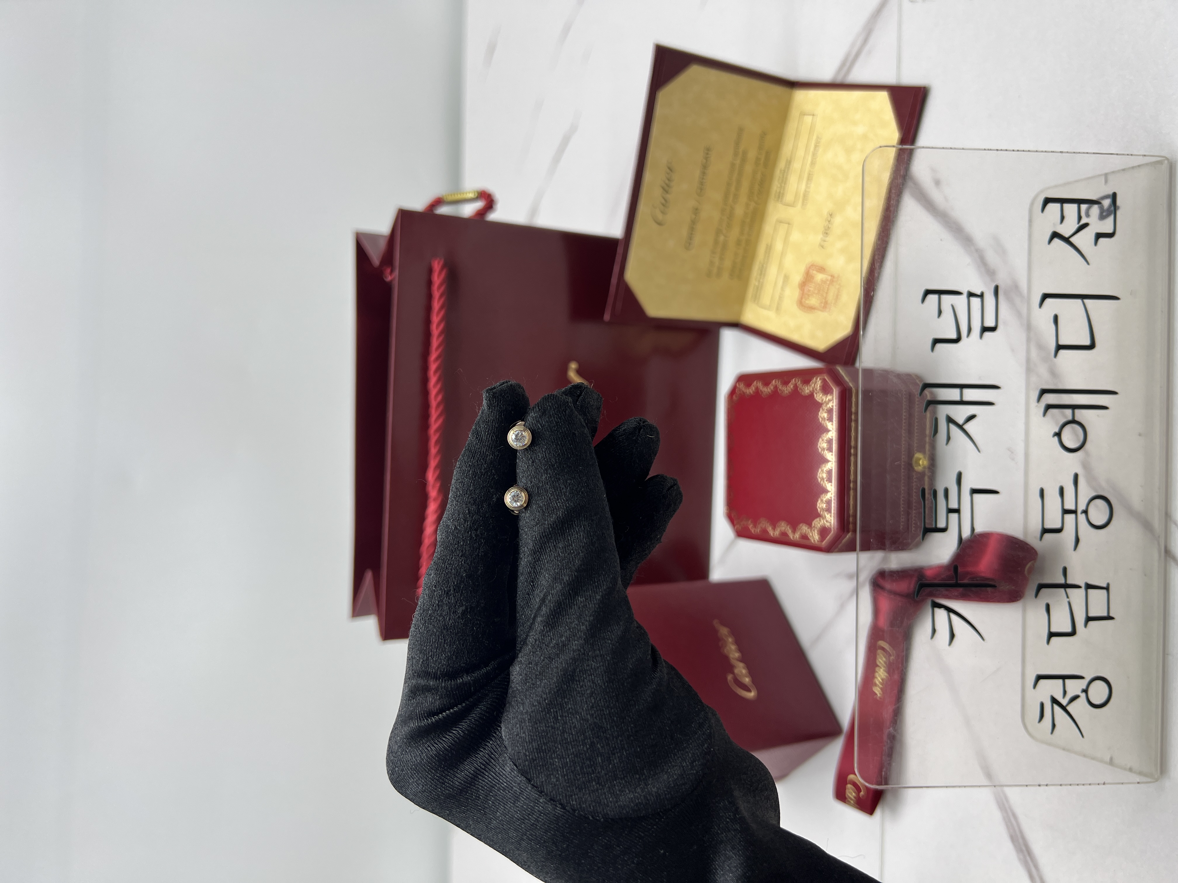 까르띠에 cartier 다무르 스터드 귀걸이 (3COLOR)