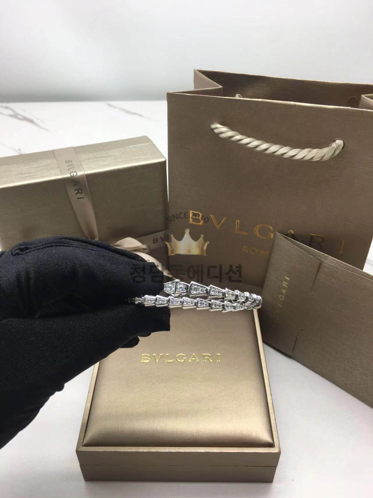 불가리 bvlgari 스네이크 다이아 브레이슬릿