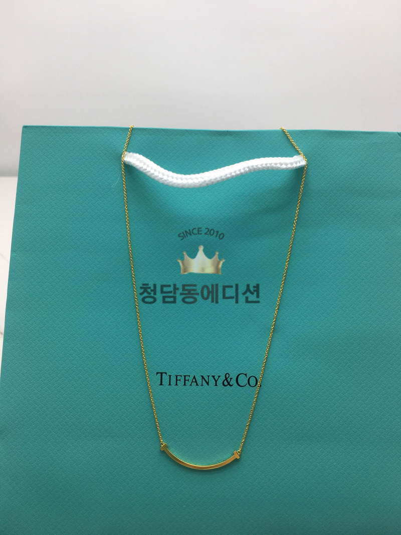티파니 스마일 목걸이 민무늬 (3COLOR) (V-gold소재)