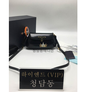 프라다 브러쉬드 가죽 숄더백 1BD345