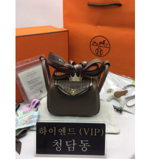 에르메스 미니 린디 올수공 (컬러 에토프/금장)