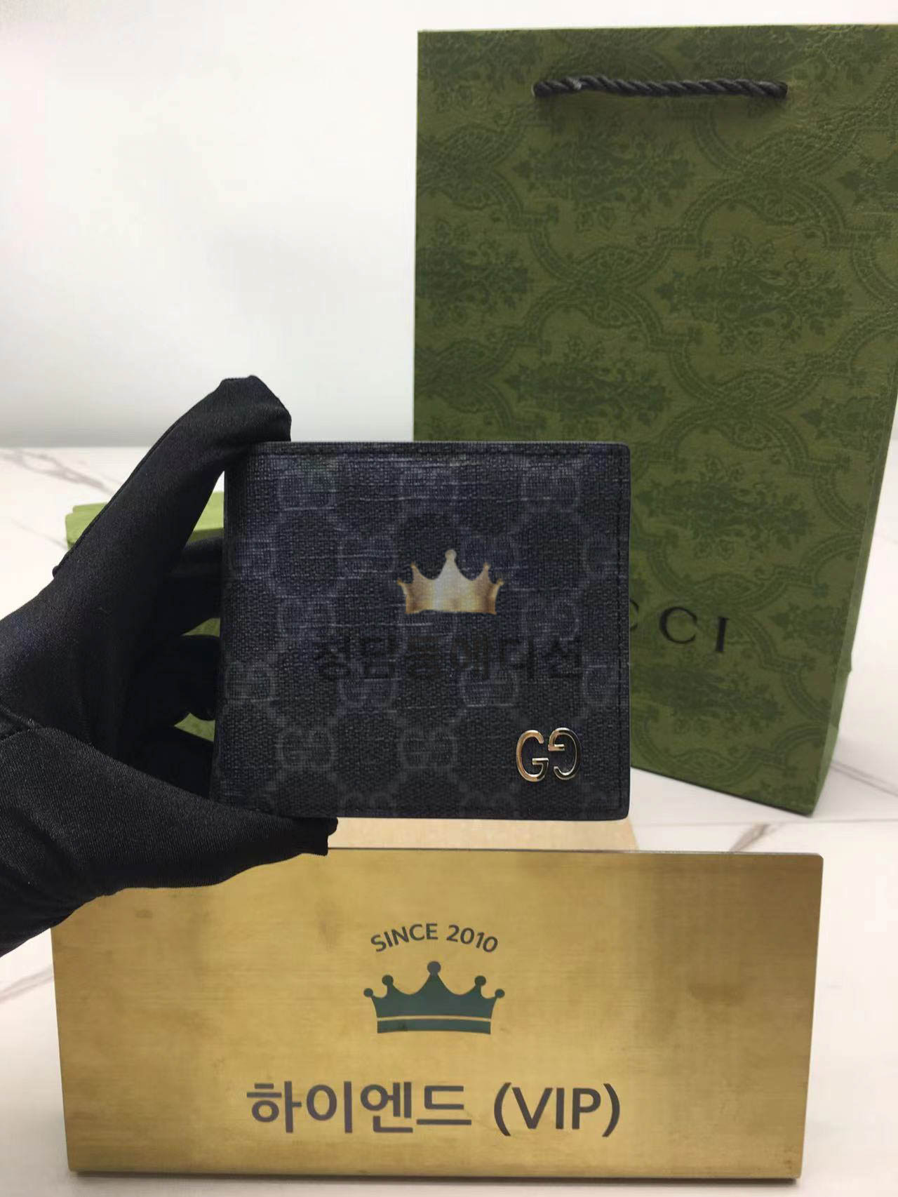 구찌 디테일 지갑 768243 (컬러 블랙은장)