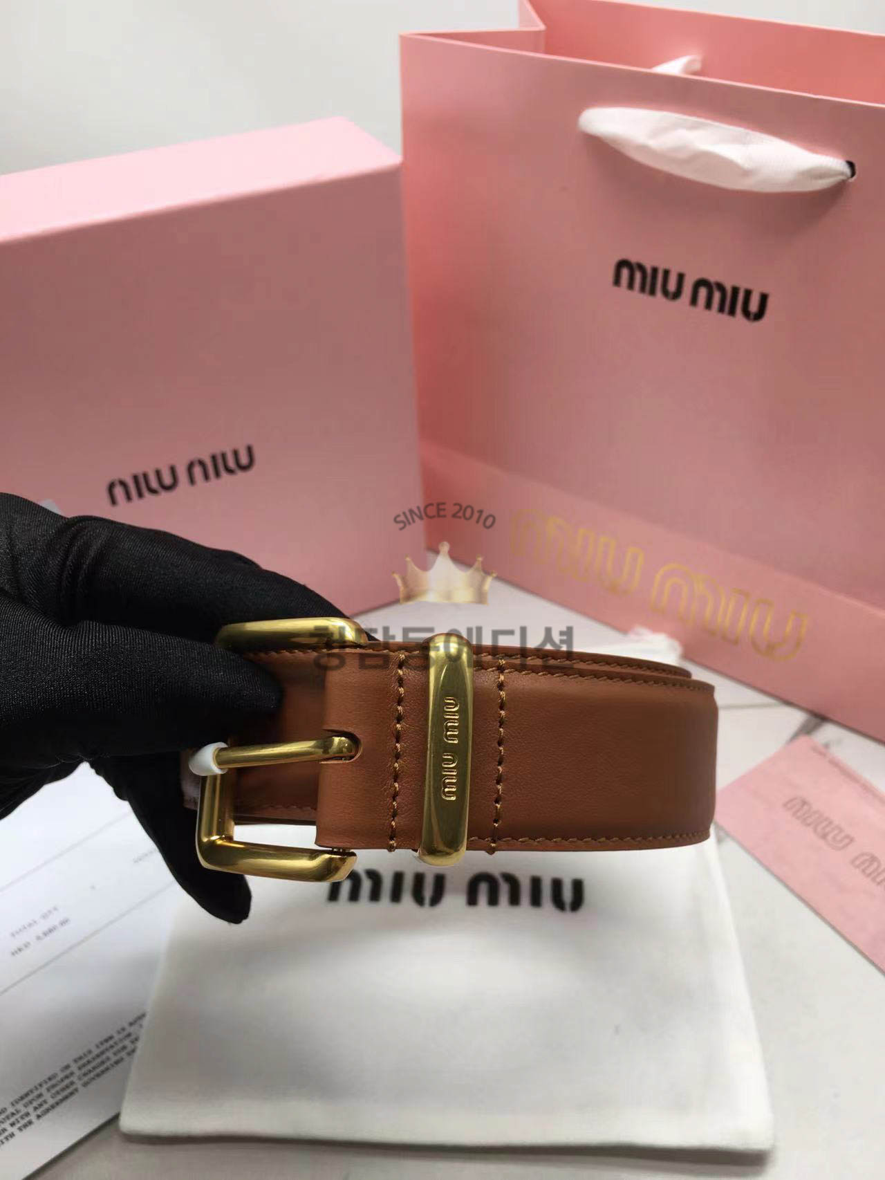 23fw 미우미우 가죽 벨트 (3COLOR)