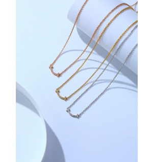 티파니 스마일 목걸이 (V-gold소재) (3COLOR) (1CM)
