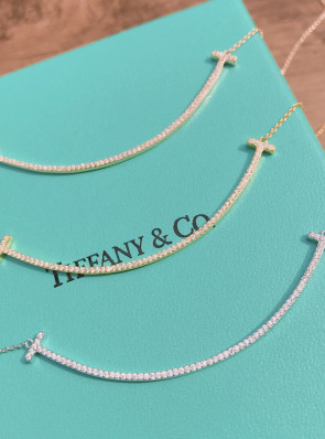 티파니 스마일 목걸이 (6CM) (V-gold소재) (3COLOR)
