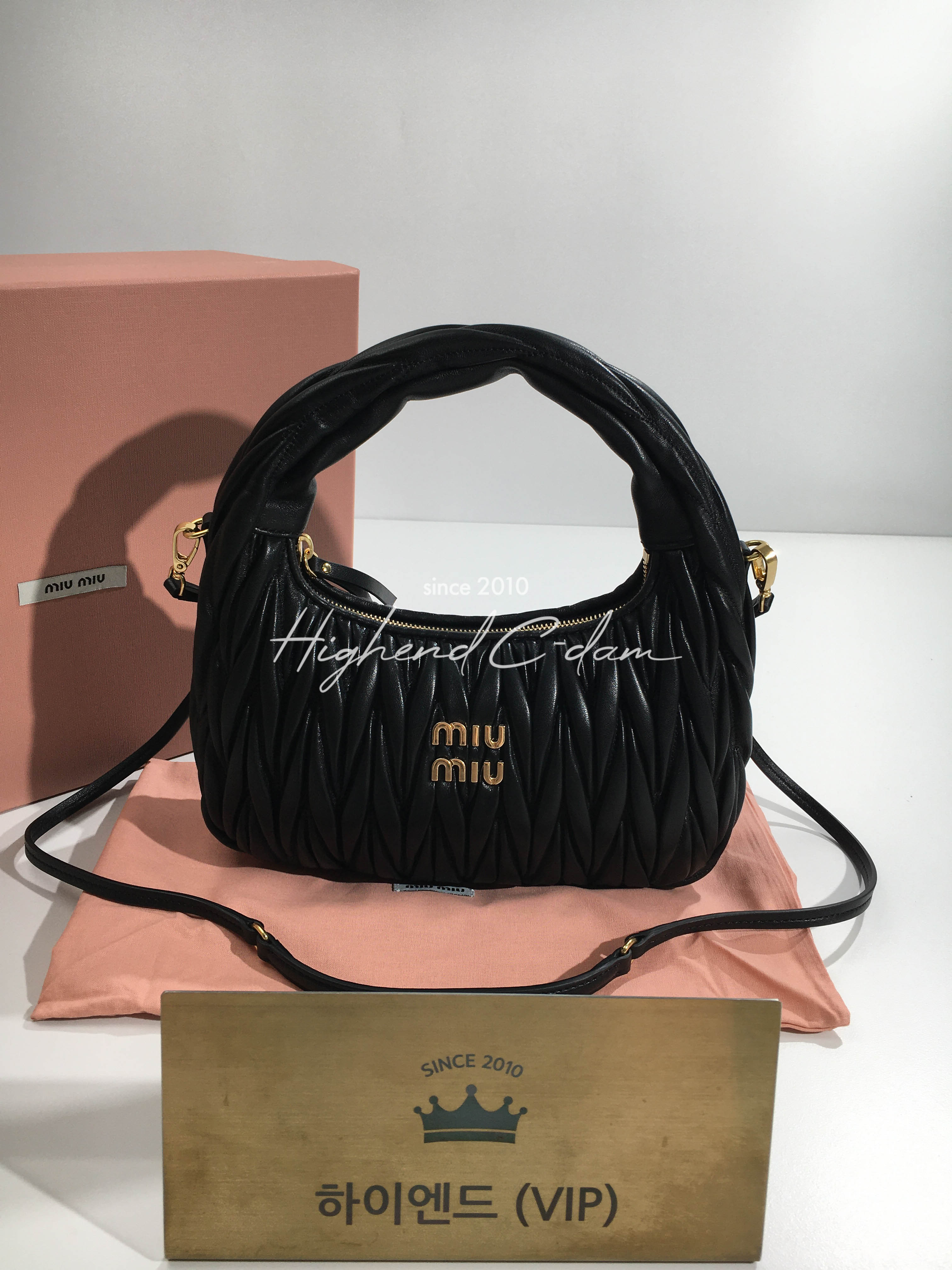 미우미우 MIU MIU 완더 마테라쎄 호보백 미디움
