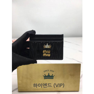미우미우 마테라쎄 나파 가죽 카드 홀더 5mc076
