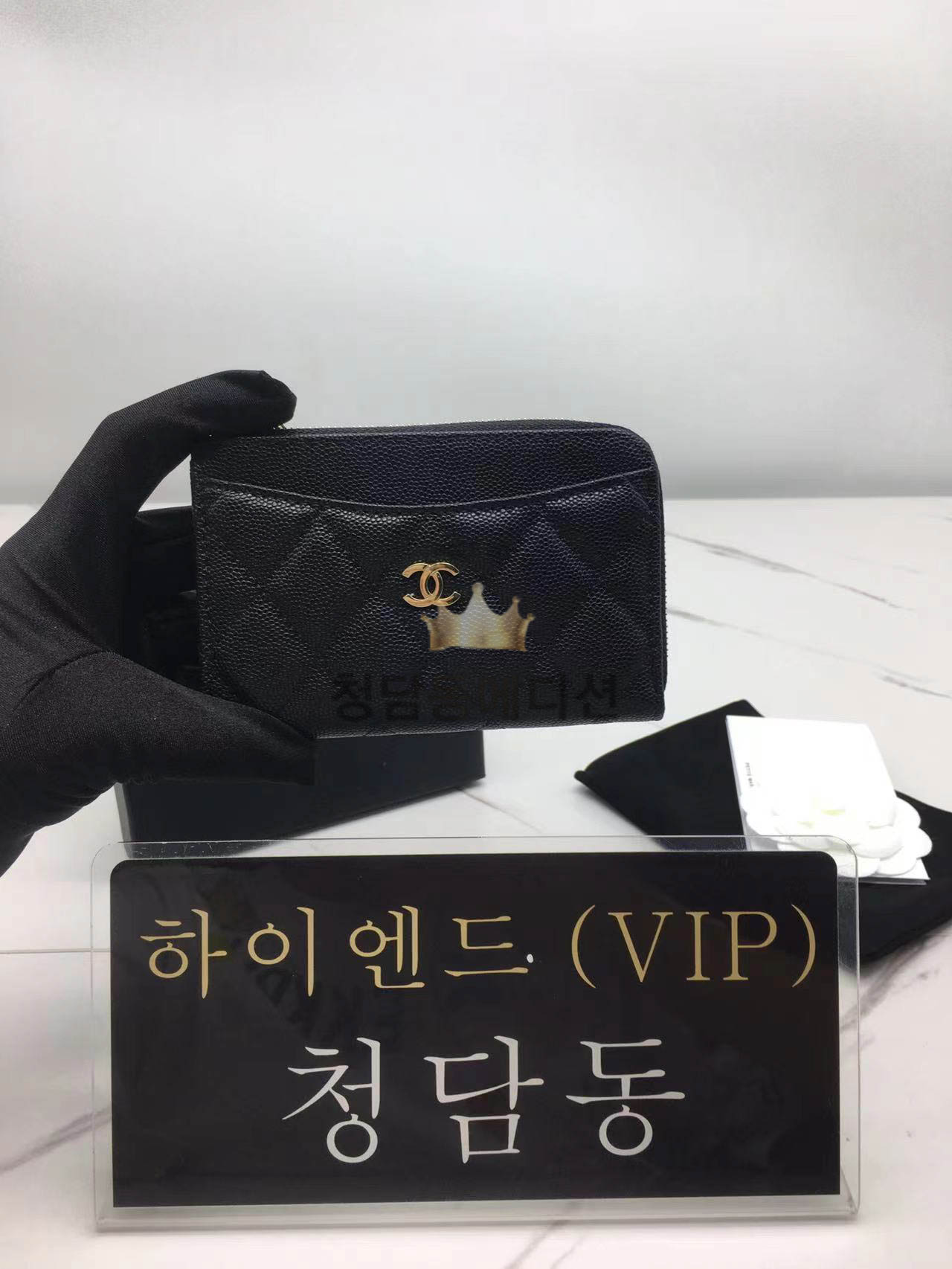 샤넬 클래식 지퍼 카드지갑 ap3179 (캐비어 금장)