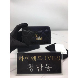 샤넬 클래식 지퍼 카드지갑 ap3179 (캐비어 금장)