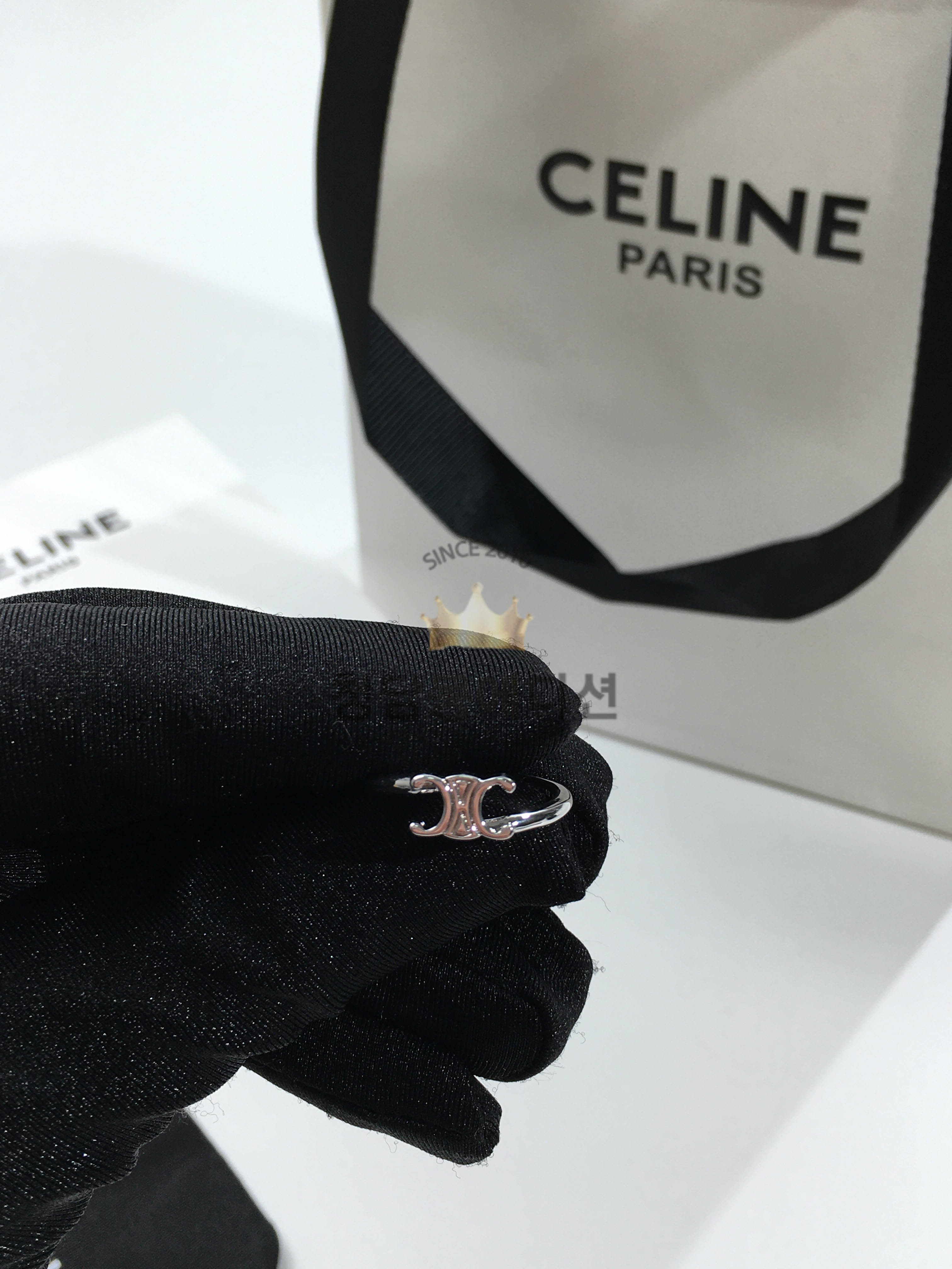 셀린느 트리오페 반지 (컬러 옐로우골드, 화이트골드)