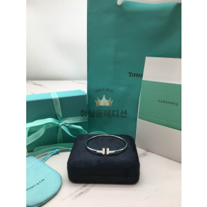 티파니 T와이어 팔찌 (컬러 화이트골드)