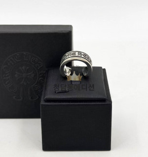 크롬하츠 스크롤 라벨 말발굽 링