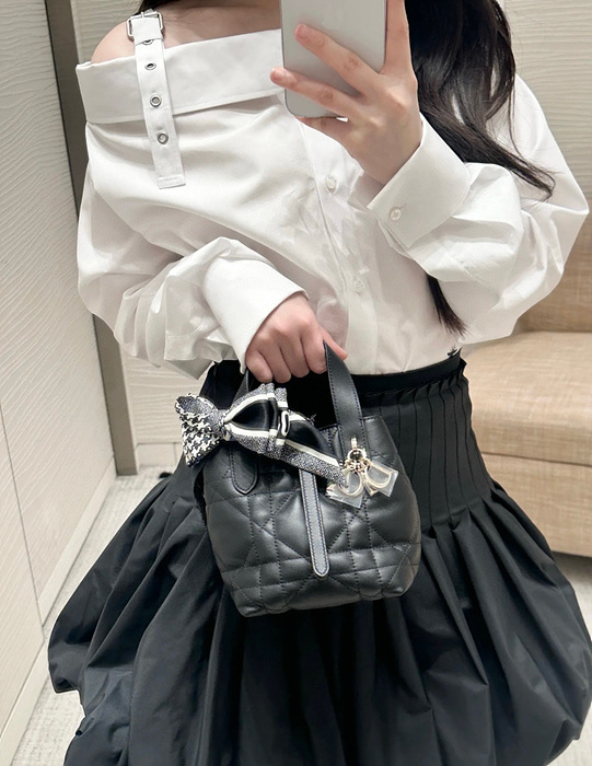 디올 뜨주흐 나노 버티컬 토트백 (컬러 블랙)