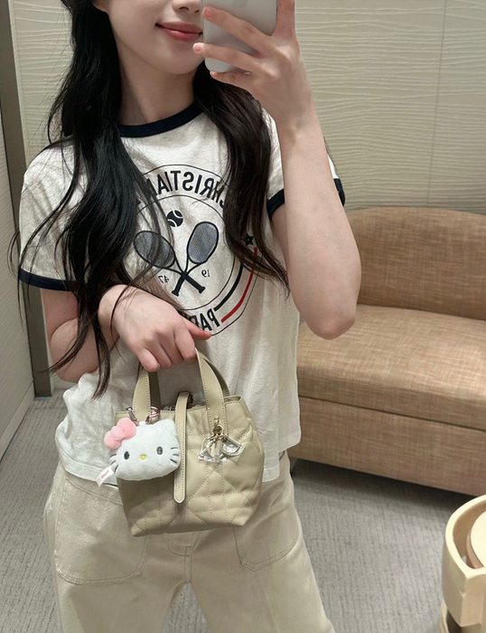 디올 뜨주흐 나노 버티컬 토트백 (컬러 파우더 베이지)