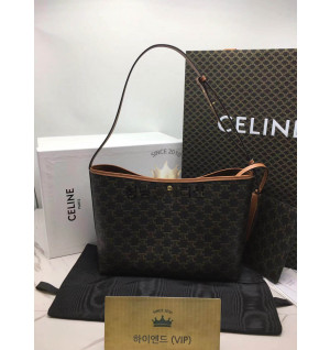 셀린느 소프트 쇼퍼 백 - 트리옹프 캔버스 & 카프스킨