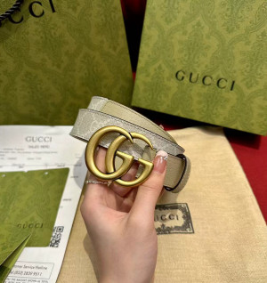 구찌 리버써블 GG 마몽 벨트