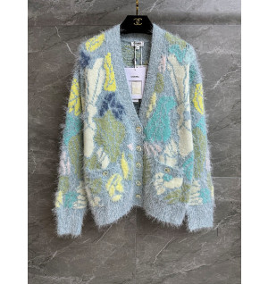 샤넬 플로럴 모헤어 니트 가디건