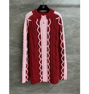 샤넬 꽈배기 니트 원피스