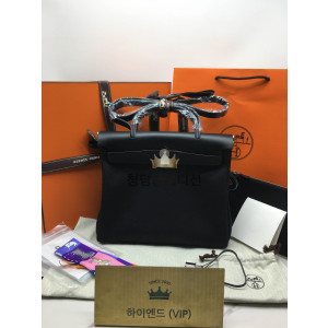 에르메스 에르백 집 31 캔버스 백 (컬러 누아) (버클 은장)