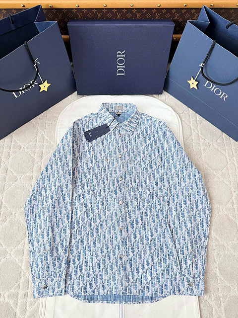 디올 오블리크 자가드 클래식 셔츠 (남성용)