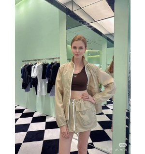 프라다 드로스트링 나일론 자켓