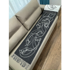 에르메스 H 카사크 앙트렐락 에퀘스트르 캐시미어 머플러