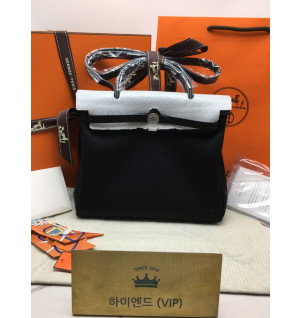 Ok(1762158402) 에르메스 에르백 집 31 캔버스 백 (컬러 누아) (버클 은장)